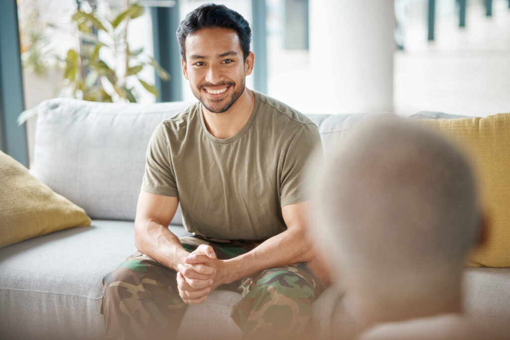 A man enjoys EMDR therapy in Bend OR